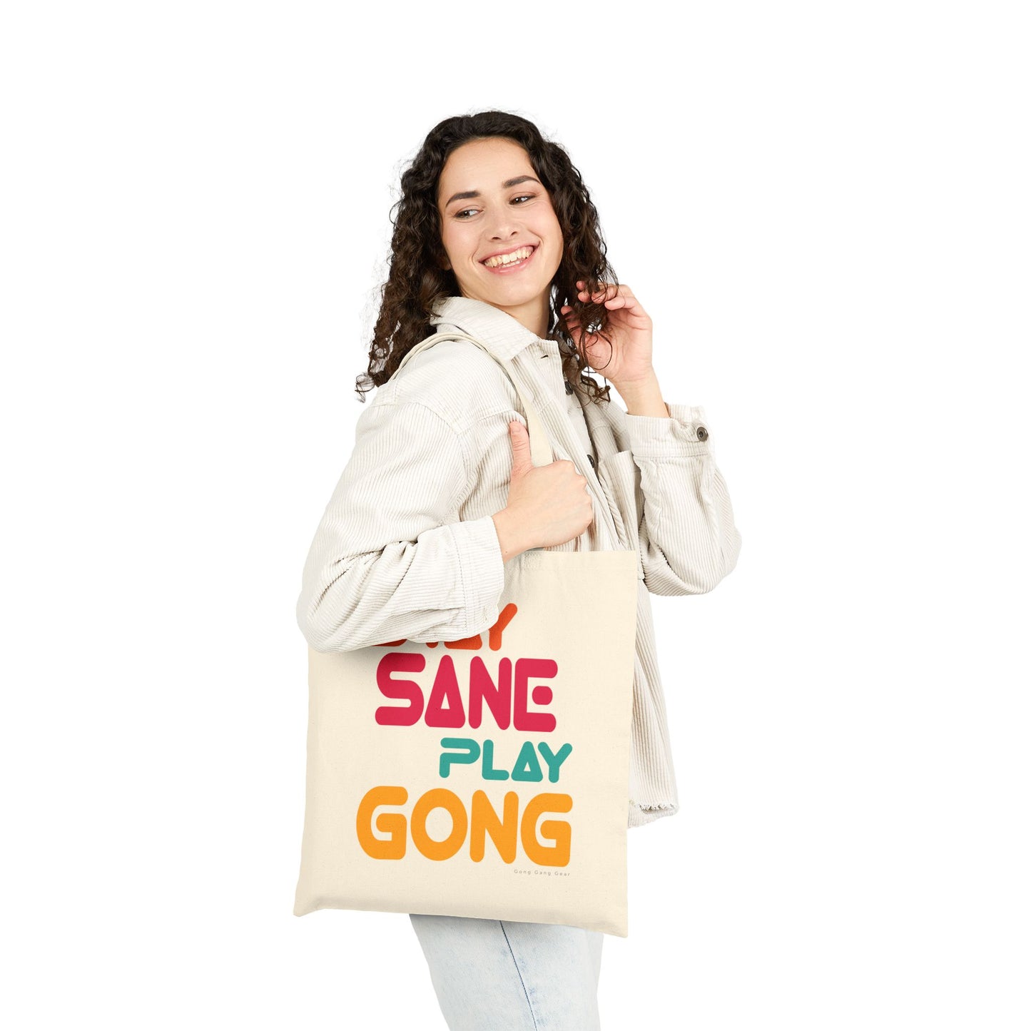 STAY SANE PLAY GONG (Canvas Tote Bag)