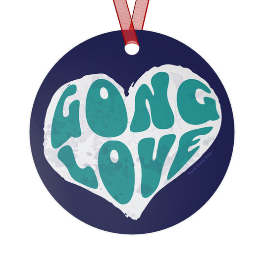 GONG LOVE HEART - NAVY (Metal Ornament)